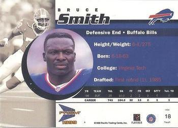 1999 Pacific Prism - Holographic Gold #18 Bruce Smith Back