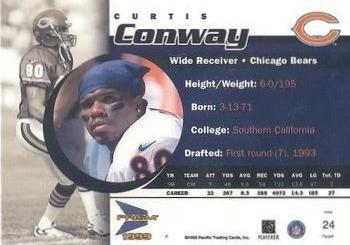 1999 Pacific Prism - Holographic Gold #24 Curtis Conway Back