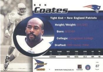 1999 Pacific Prism - Holographic Gold #87 Ben Coates Back