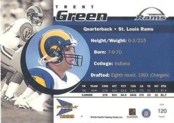 1999 Pacific Prism - Holographic Gold #120 Trent Green Back