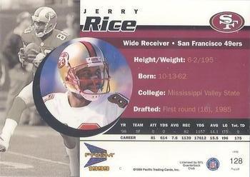 1999 Pacific Prism - Holographic Gold #128 Jerry Rice Back