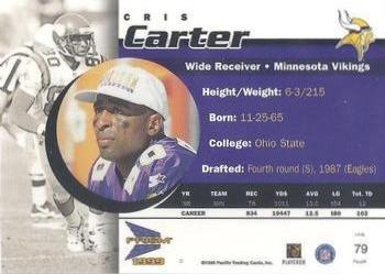 1999 Pacific Prism - Holographic Mirror #79 Cris Carter Back