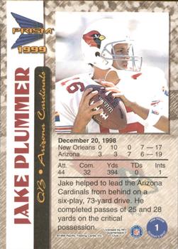 1999 Pacific Prism - Sunday's Best #1 Jake Plummer Back