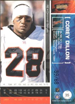 1999 Pacific Revolution - Opening Day #35 Corey Dillon Back