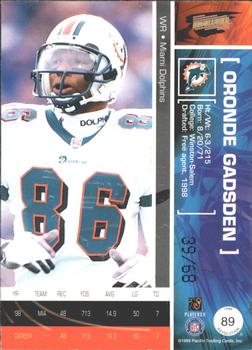 1999 Pacific Revolution - Opening Day #89 Oronde Gadsden Back