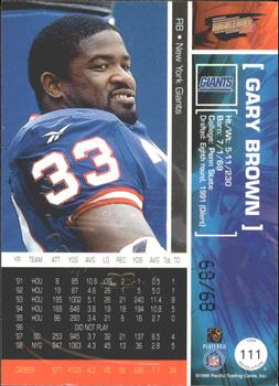 1999 Pacific Revolution - Opening Day #111 Gary Brown Back