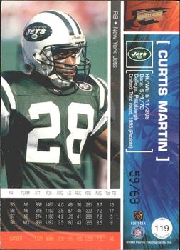 1999 Pacific Revolution - Opening Day #119 Curtis Martin Back