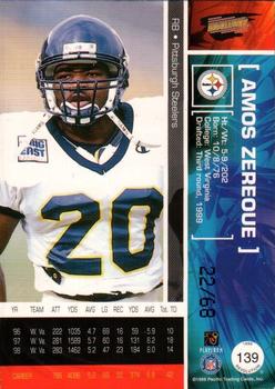1999 Pacific Revolution - Opening Day #139 Amos Zereoue Back
