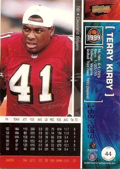 1999 Pacific Revolution - Red #44 Terry Kirby Back