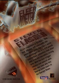1995 Fleer Metal - Silver Flashers #18 Jeff George Back