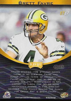 1999 Playoff Absolute EXP - Extreme Team #ET17 Brett Favre Back
