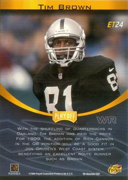1999 Playoff Absolute EXP - Extreme Team #ET24 Tim Brown Back