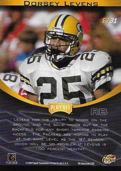 1999 Playoff Absolute EXP - Extreme Team #ET31 Dorsey Levens Back