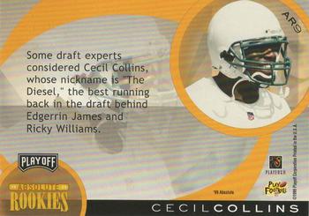 1999 Playoff Absolute EXP - Rookies Inserts #AR9 Cecil Collins Back