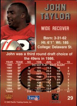 1995 Pacific #29 John Taylor Back
