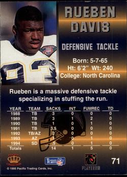 1995 Pacific #71 Reuben Davis Back