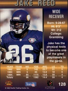 1995 Pacific #128 Jake Reed Back