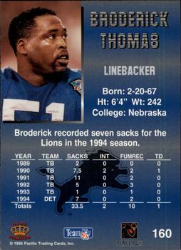 1995 Pacific #160 Broderick Thomas Back