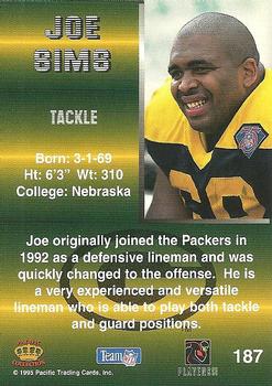 1995 Pacific #187 Joe Sims Back