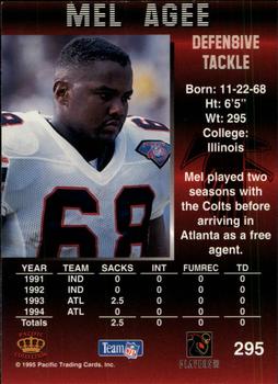 1995 Pacific #295 Mel Agee Back