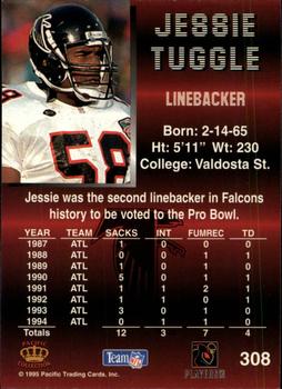 1995 Pacific #308 Jessie Tuggle Back