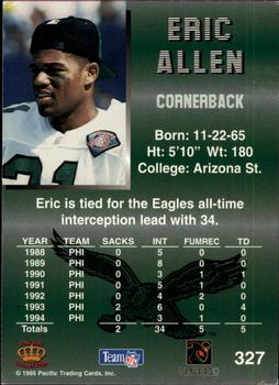 1995 Pacific #327 Eric Allen Back