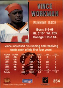1995 Pacific #354 Vince Workman Back