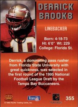 1995 Pacific #355 Derrick Brooks Back