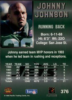 1995 Pacific #376 Johnny Johnson Back