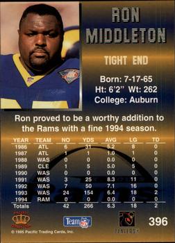 1995 Pacific #396 Ron Middleton Back