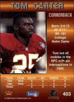 1995 Pacific #403 Tom Carter Back