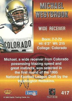 1995 Pacific #417 Michael Westbrook Back