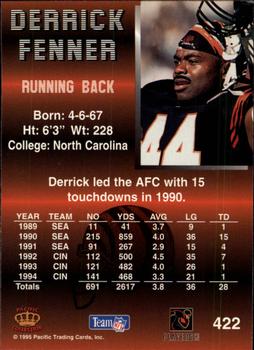 1995 Pacific #422 Derrick Fenner Back