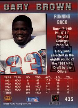 1995 Pacific #435 Gary Brown Back