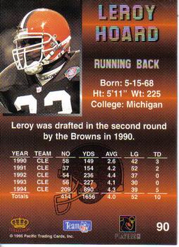 1995 Pacific #90 Leroy Hoard Back