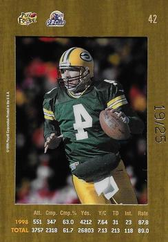 1999 Playoff Absolute SSD - Coaches Collection Gold #42 Brett Favre Back