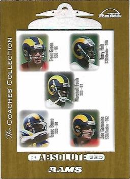1999 Playoff Absolute SSD - Coaches Collection Silver #157 Isaac Bruce / Marshall Faulk / Trent Green / Joe Germaine / Torry Holt Front
