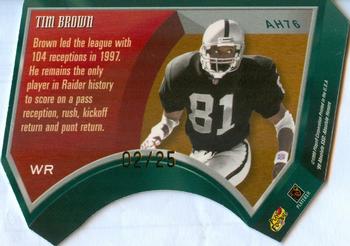 1999 Playoff Absolute SSD - Honors Gold #AH76 Tim Brown Back