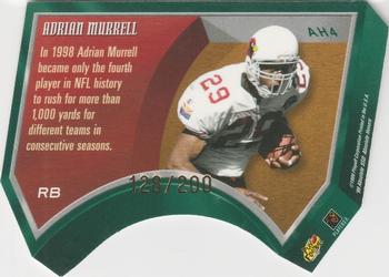 1999 Playoff Absolute SSD - Honors Red #AH4 Adrian Murrell Back