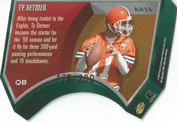 1999 Playoff Absolute SSD - Honors Red #AH24 Ty Detmer Back