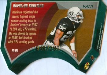 1999 Playoff Absolute SSD - Honors Red #AH77 Napoleon Kaufman Back