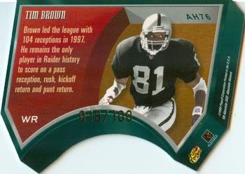 1999 Playoff Absolute SSD - Honors Silver #AH76 Tim Brown Back