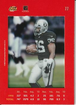1999 Playoff Absolute SSD - Red #77 Napoleon Kaufman Back
