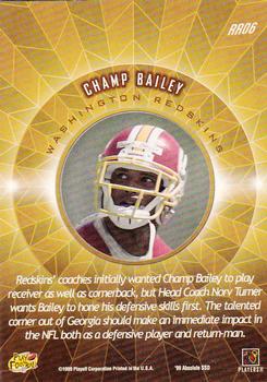 1999 Playoff Absolute SSD - Rookie Roundup #RR06 Champ Bailey Back