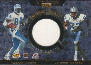 1999 Playoff Absolute SSD - Team Jersey Quad #TQ8 Barry Sanders / Charlie Batch / Herman Moore / Johnnie Morton Back