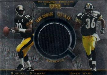 1999 Playoff Absolute SSD - Team Jersey Quad #TQ21 Kordell Stewart / Hines Ward / Jerome Bettis / Troy Edwards Front