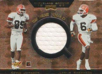 1999 Playoff Absolute SSD - Team Jersey Quad #TQ23 Tim Couch / Sedrick Shaw / Kevin Johnson / Leslie Shepherd Back