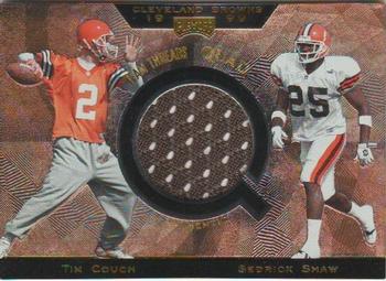 1999 Playoff Absolute SSD - Team Jersey Quad #TQ23 Tim Couch / Sedrick Shaw / Kevin Johnson / Leslie Shepherd Front