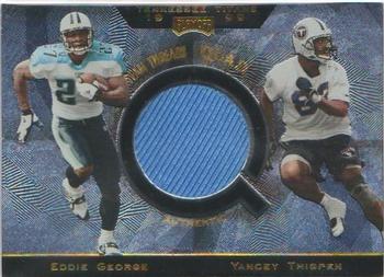 1999 Playoff Absolute SSD - Team Jersey Quad #TQ26 Eddie George / Yancey Thigpen / Steve McNair / Kevin Dyson Front