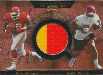 1999 Playoff Absolute SSD - Team Jersey Quad #TQ30 Bam Morris / Mike Cloud / Andre Rison / Elvis Grbac Front